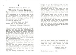 Bidprentje W.J. Borghuis 1909-1987